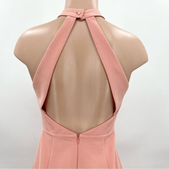 Revolve NBD Leo Open Back Halter Peachy Pink Midi Dress XS - Picture 4 of 10